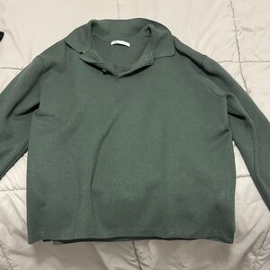 Zara Green Long Sleeve Shirt